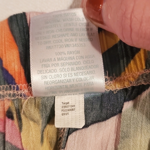 Kona Sole Tie Front Cover Slit Sides Colorful Sz. M Pants Beach Cover-up - Picture 9 of 14